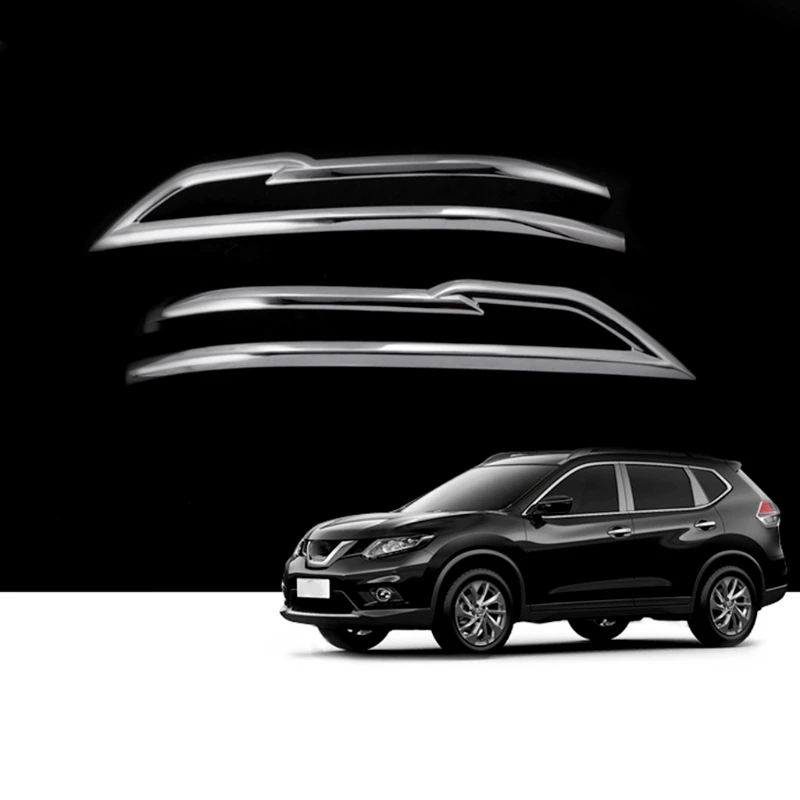 

1 Pair Car Rearview Mirror Decor Chrome Trim For Nissan Qashqai J11 2nd Rogue 2014-2017