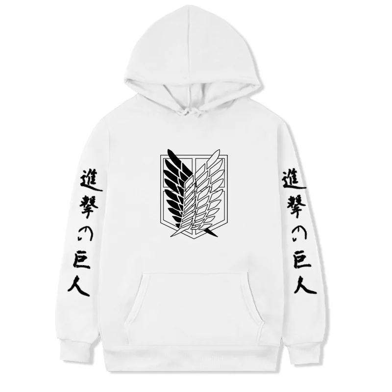 

Japan Anime Hoodie Autumn Winter Men Casaul Fashion Loose Tops Streetwear Harajuku Pullover Attack on Titan Hoodies