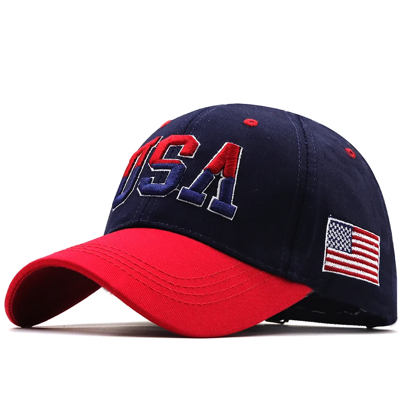 

Free Shipping Custom Logo Embroidered Letter USA Flag Streetwear Hip Hop Snapback Hats For Men Women