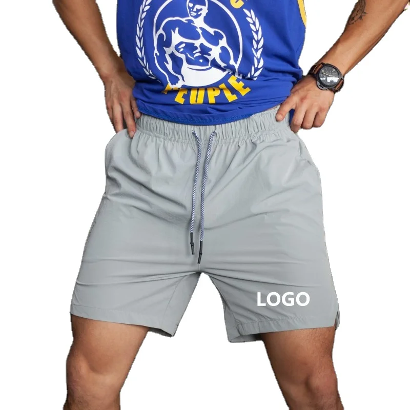 

2021 Summer Comfortable custom logo Running sports elastic waist high quality mens gym shorts, Customized color