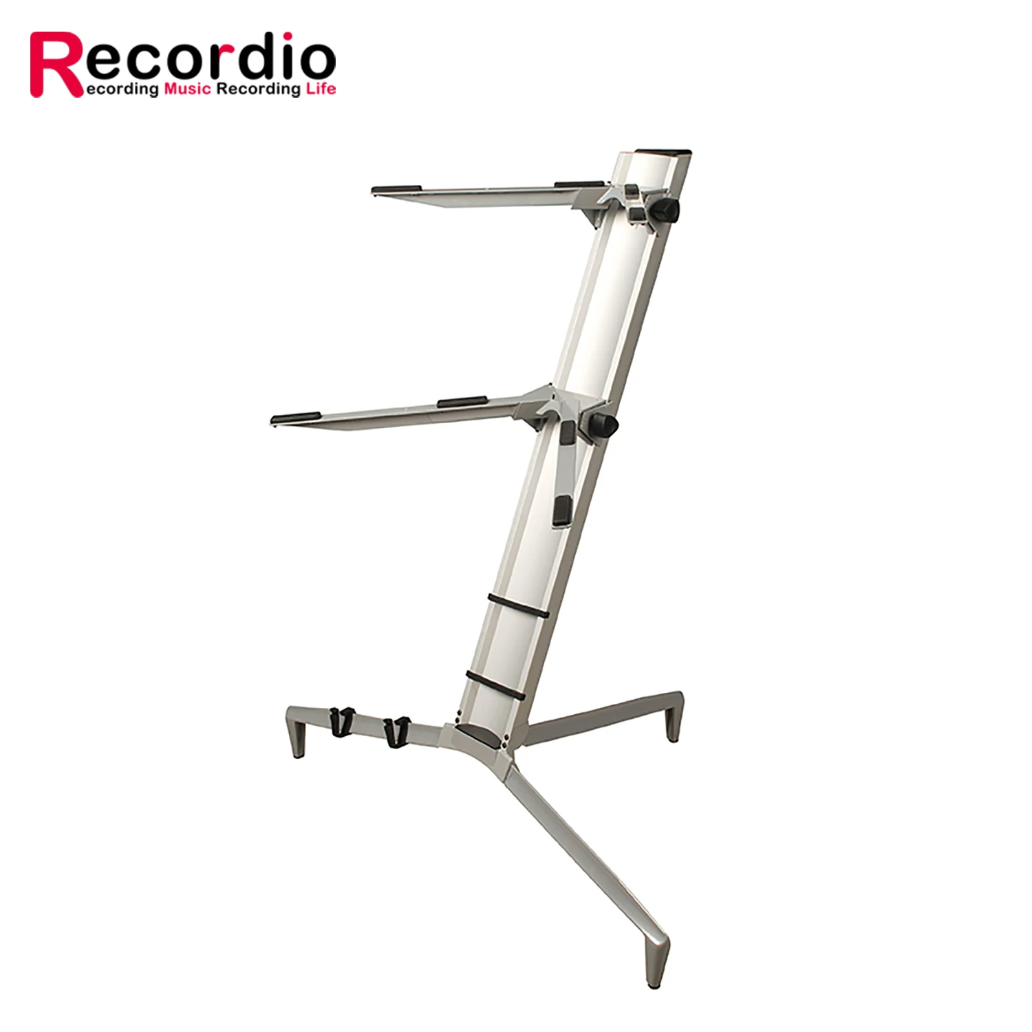 

GAZ-YS01 Professional Silver Music Aluminum Piano Stand With Keyboard Microphone Holder For Concert Singing Performance