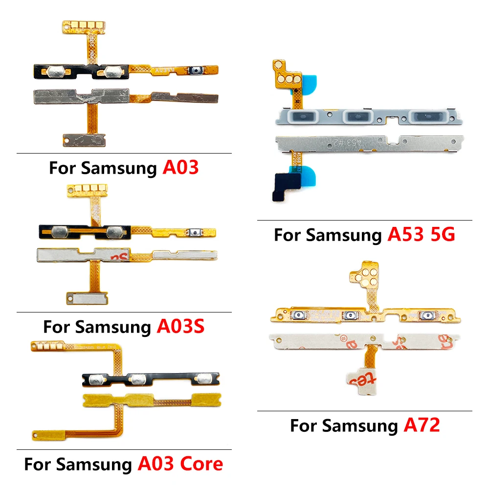 

Good Price Power Switch On/Off Button Volume Button Flex Cable For Samsung A03 A03S A03 Core A13 A22 A33 A42 A52 A53 A72
