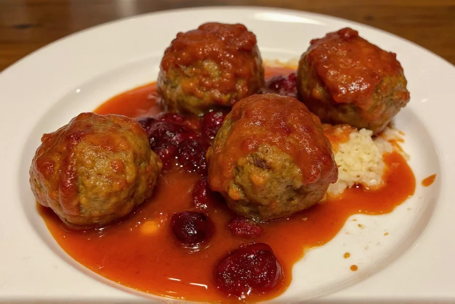 Meatballs with Cranberry Sauce and Chili Sauce Recipe