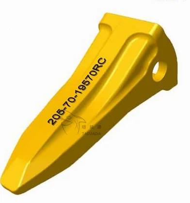 TALUADA High Quality PC200 Excavator Parts Komatsu Flat Sharp Bucket Tooth 205-70-19570RC-2 Bucket Teeth 2057019570RC2
