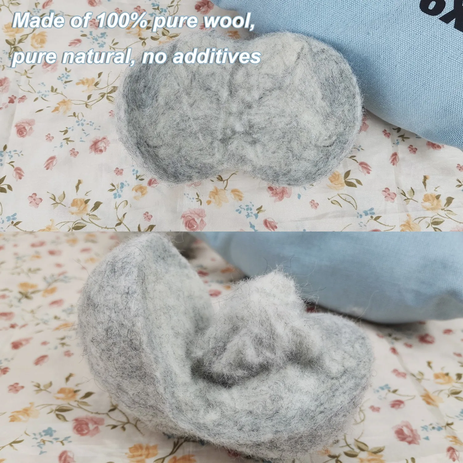 Pure natural wool cross-section - premium dryer ball quality