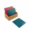 LA007 montessori material educational wooden language toys Capital Case Cursive Sandpaper Letters with Box for kindergarten