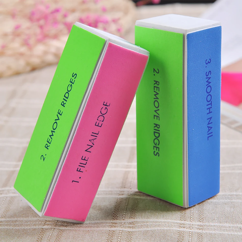 

NAD018 mini Nail Files 4 Sides Sponge Nails Buffer Polishing Sanding Tools for Gel removal customize nail files