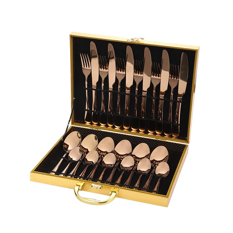 

High Quality 304 Stainless Steel Cutlery Hotel Spoon Fork Knife Gold Cutlery Wedding Flatware Sets Dinner Set, Silver,black,gold,rose gold, colorful