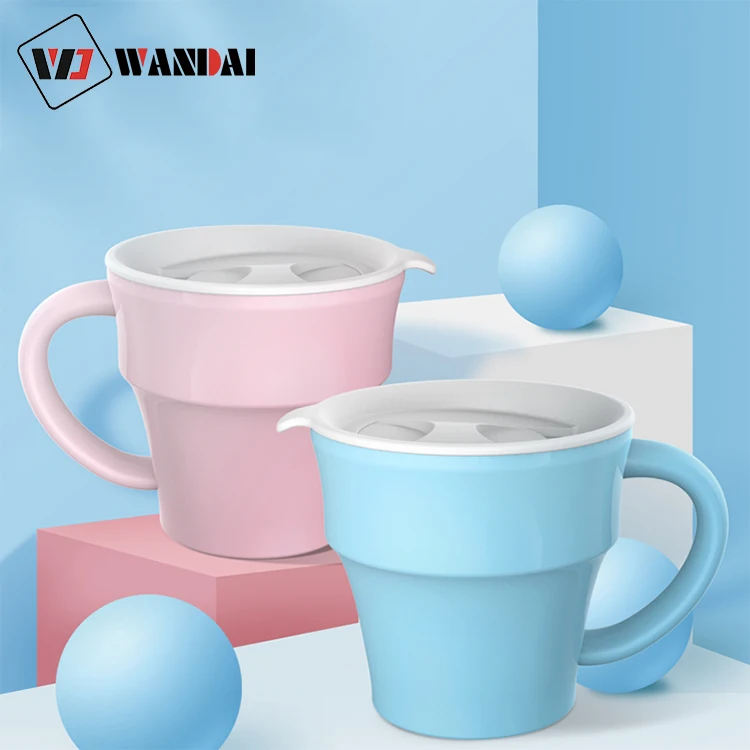 

Push pull design dustproof lid baby child heating cooling water cup Double 304 stainless steel baby heating cooling cup, Blue/pink/white