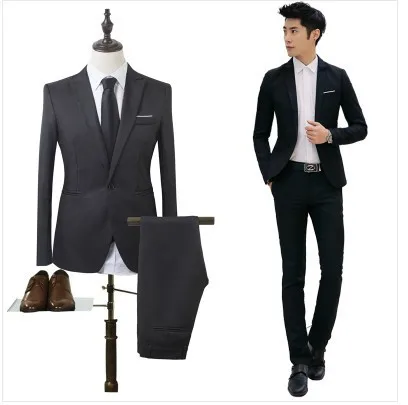 

2020 New Made in China Fashion Korean Men's Casual Suit Youth Multicolor Long Sleeve Slim Small Suit Men Office Work