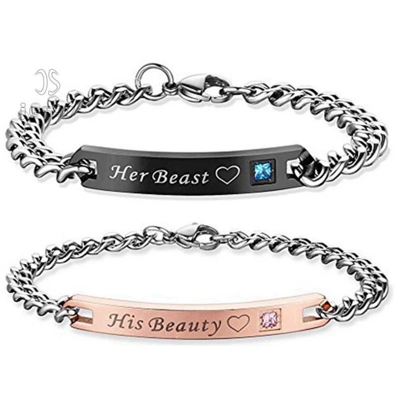 

Jessy Jewelry Wholesale Fashion Couple Bracelet Stainless Steel Jewelry Designers Bracelet Customizable, As shown