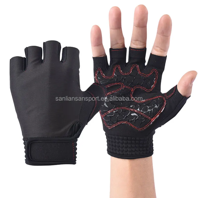 

OEM Breathable training Gloves Finger Gel Pad Touch Screen Cycling Motorcycle Riding Bike Bicycle Sport Gloves, Black