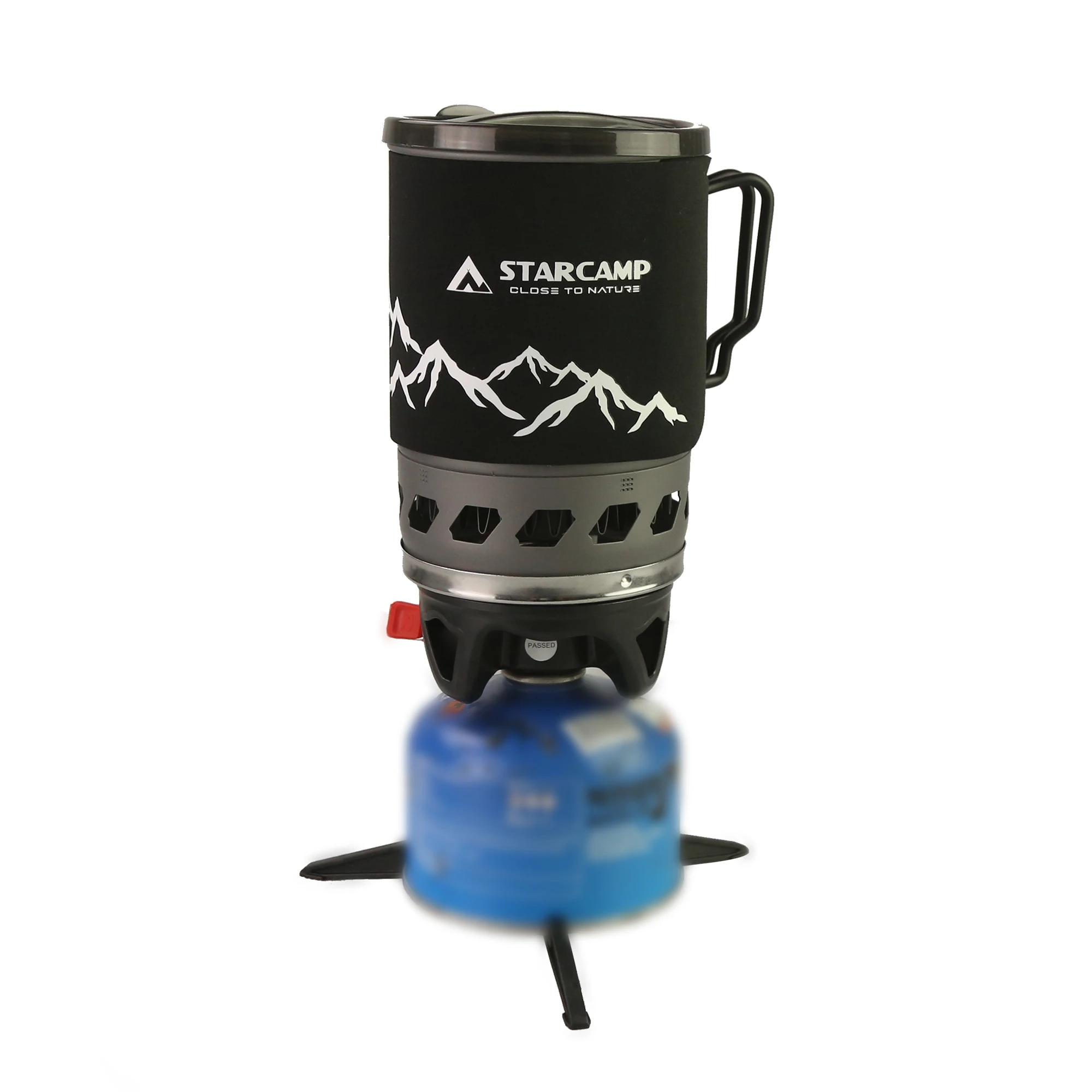 STARCAMP 1100ml Outdoor Camping Cooking System Hiking Fastboil Jet Cooker Gas Stove
