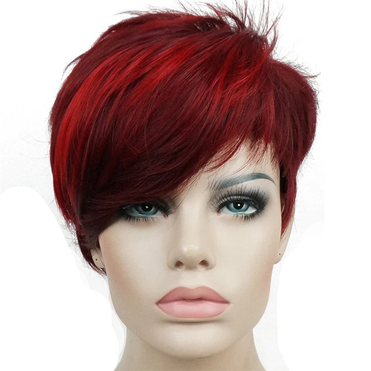 

Longzhao Beauty Wholesale Fashion Hot sale High Quality Cheap Colorful Heat Resistant Synthetic Hair wig Short Wigs