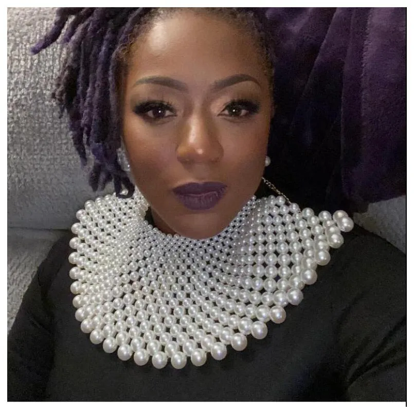 

African Tribal European Fashion Women Choke Chunky Acrylic Collar Beads Jewelry Exaggeration Bib Necklace