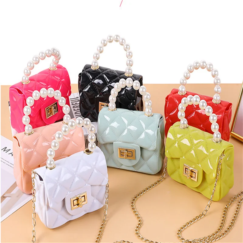 

Custom Mini Pvc Jelly Tote Crossbody Bag Kid Children Candy Handbag For Ladies Female, Picture show