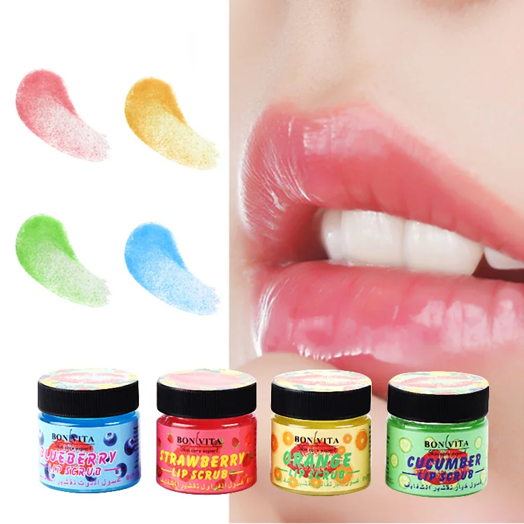 

Wholesale Custom Logo Natural Vegan Scented Sweet Lip Scrubs Private Label Organic Lightening Fruit Flavor Lip Scrub Exfoliator