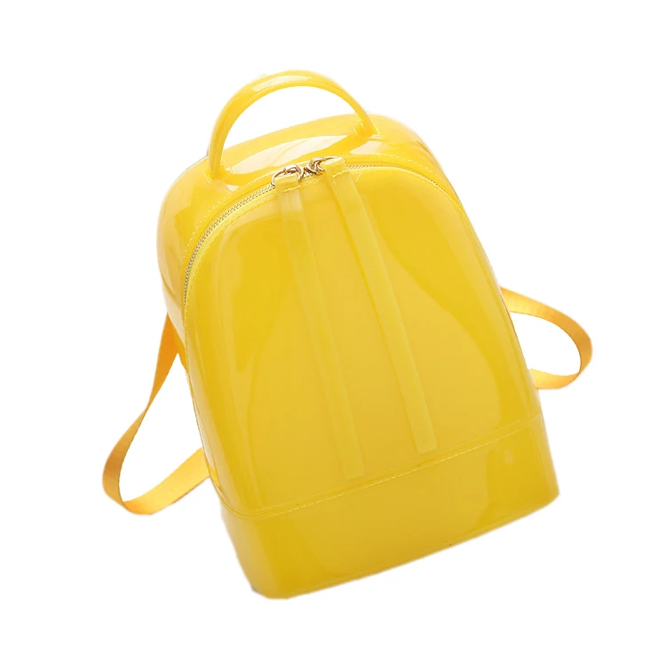 

Jelly school backpack outdoor fashion zippered backpack boys girls  chain mini trendy back pack, Black