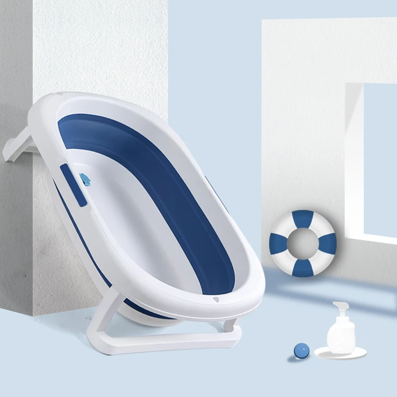 
Portable Collapsible Bath Tub Foldable Shower Basin Comfort Folding Baby Bathtub Deluxe Newborn Toddler Tub Baby Bath Tub 
