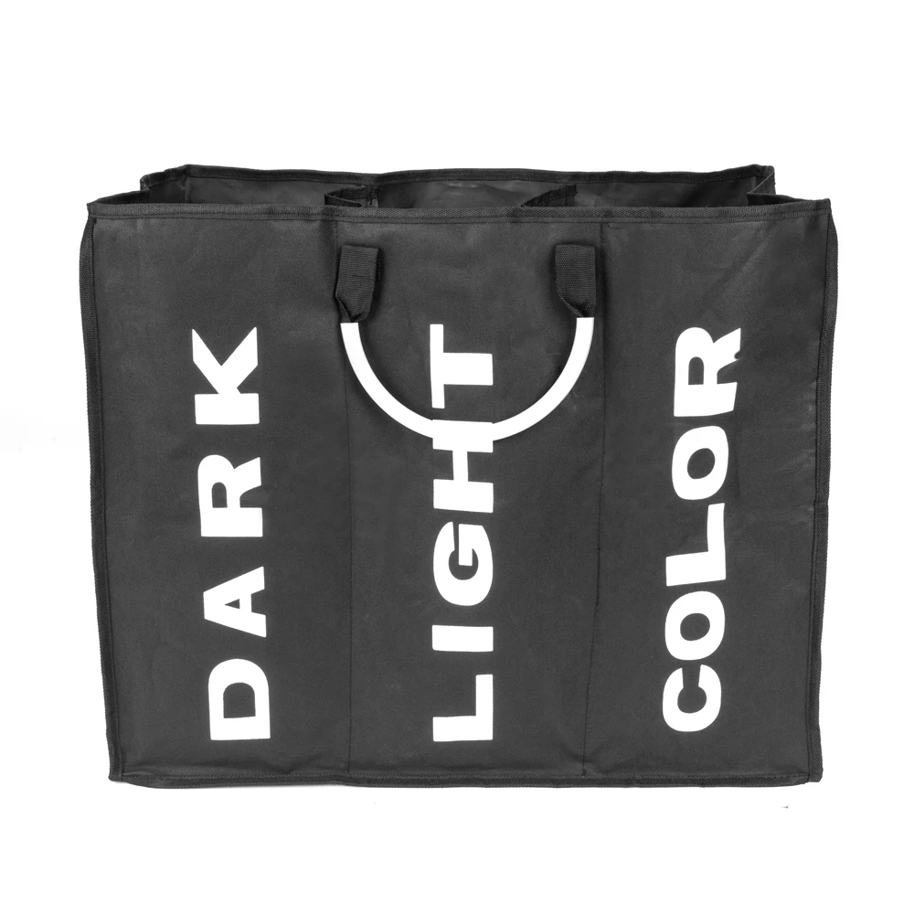 

Free Shipping Portable Three Lattice Large Black Capacity Storage Bathroom Mesh Laundry Bags