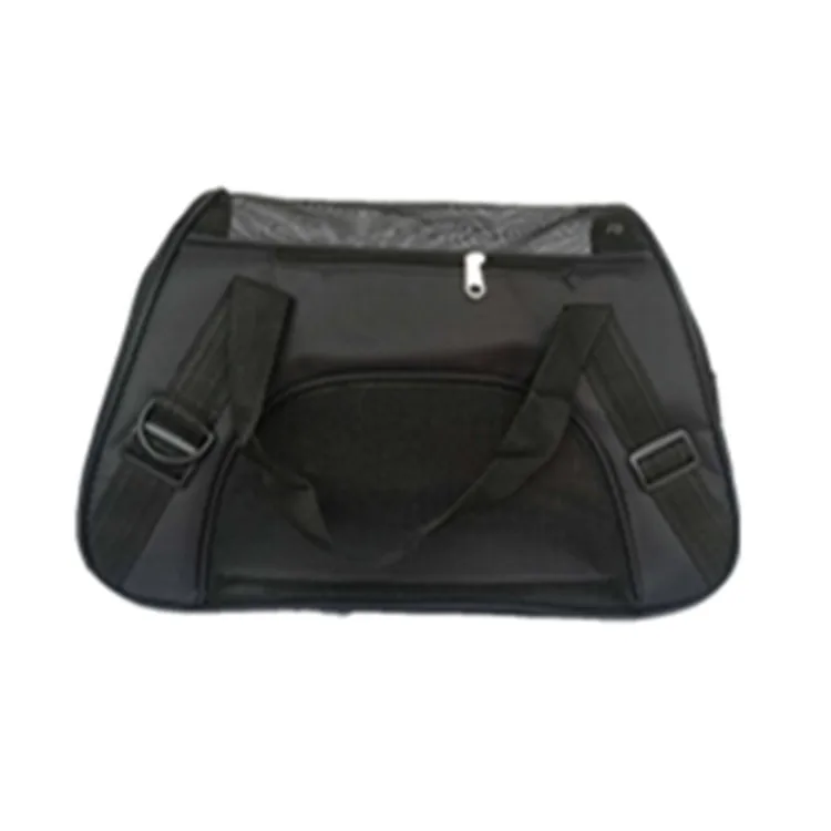 

Outdoor Waterproof Nylon Travel Dog Cat Carrier Pet Bag With Locking Safety Zippers Portable Breathable Foldable Backpack