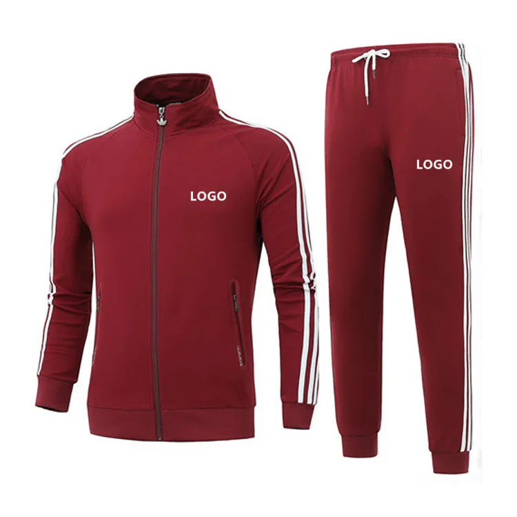 

HT Custom training jogging wear Set Mens Sports Sweat Track Suit Tracksuit Sweatsuit with own design and logo, Custom color