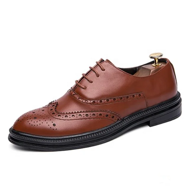 

New fashion men's Roman shoes Hollow men's shoes shiny frosted men's casual shoes European style, Matte black shiny black brown