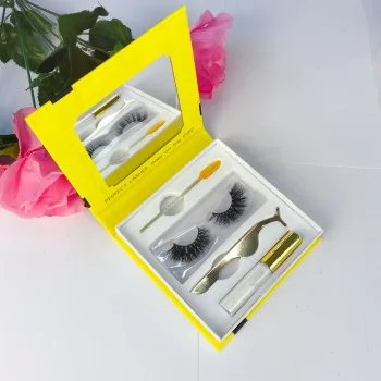 

Wholesale 25mm 3D Mink Eyelashes Custom packaging Box Own Logo Brand Lashes vendors, Natural black