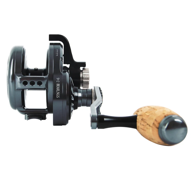 Saltwater Fishing Reels TF400R 30KG Power Drag Slow Jigging Reel Jigging Spinning Reel, Gun black
