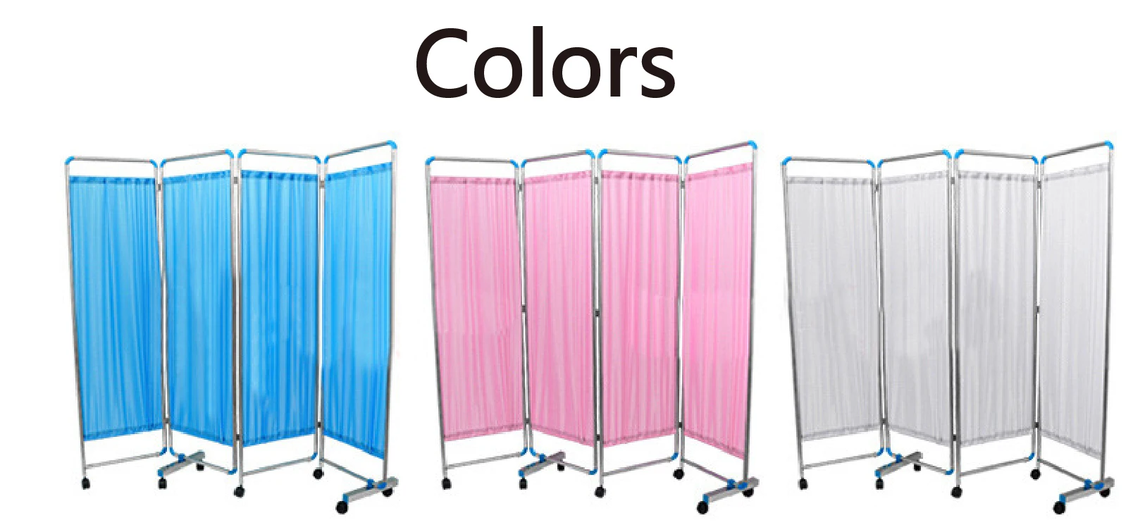 
folding medical clinic hospital bed bedside stainless steel ward curtain screen 