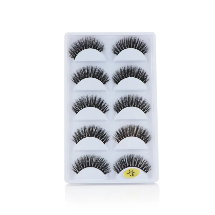 

Private label eyelashes vendor 100% hand made 5D faux mink lashes tray
