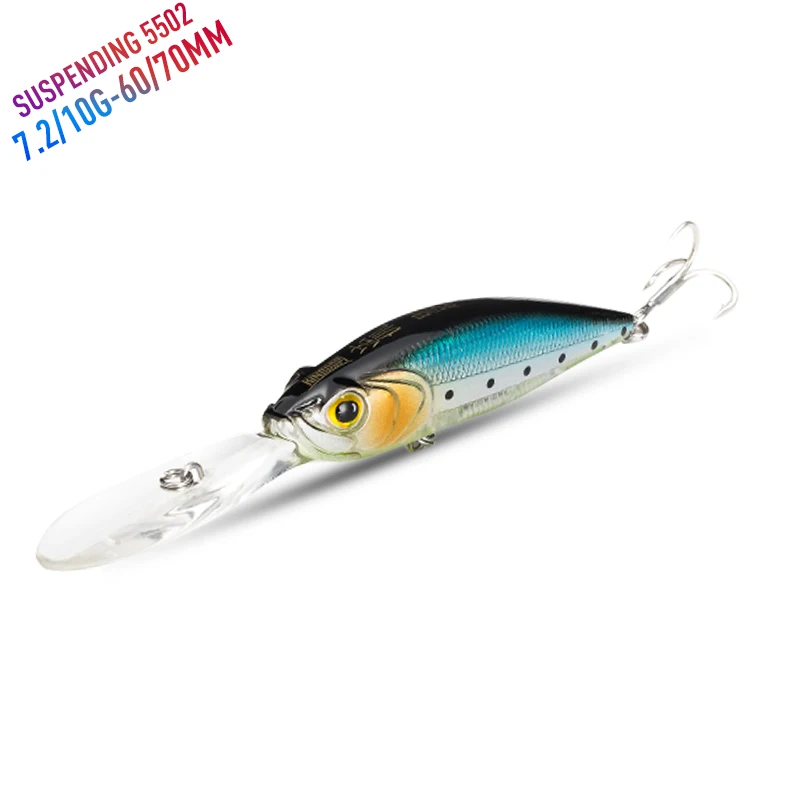 

Kingdom Hot-selling Suspending Minnow Fishing Lures 60mm 70mm Good Action Wobblers High Quality Hard Baits Fishing Lure, 6 colors