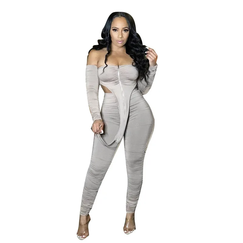 

Casual Women Spring Slim Long Sleeve Crop Top Blouse Pleated Pants Clothes Streetwear 2 Piece Set Summer Outfits For Women