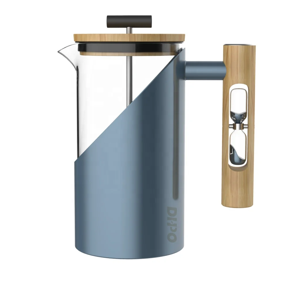 

DHPO 800ml 2021 new arrivals Glass French Press with 3041 stainless steel holder Coffee Tea Maker with Filter for Gift, Black,white,grey,red,blue,green,yellow