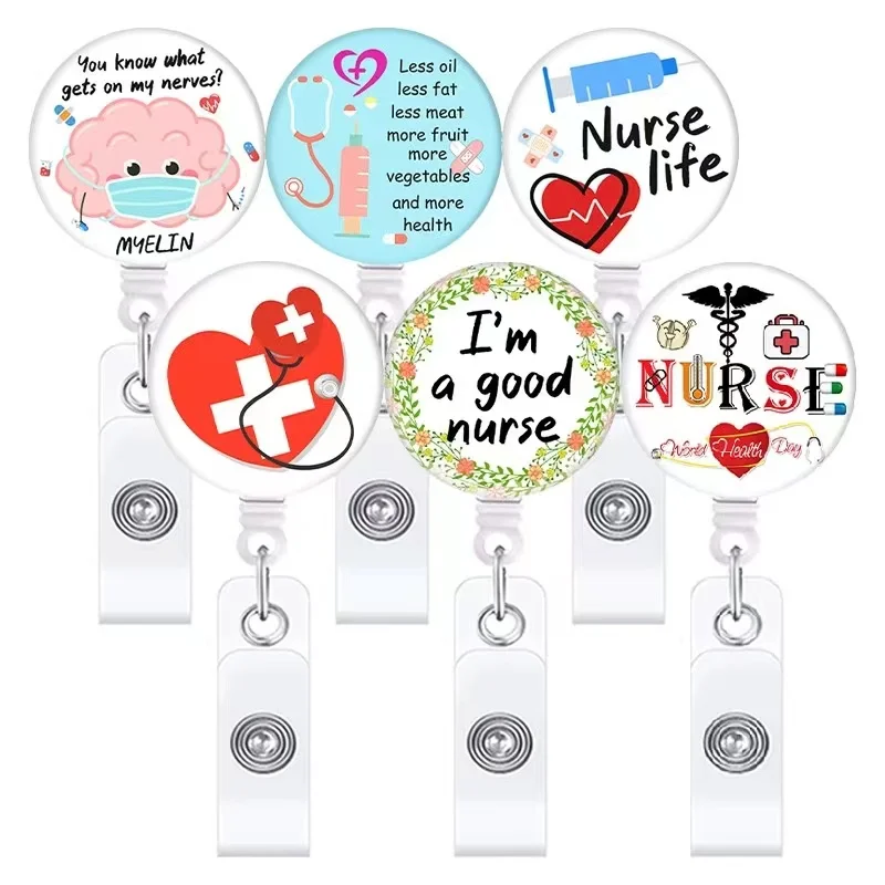 

ID Holder Wholesale Badge Holder For Nurse Gift Accessories Clip and Badge reel