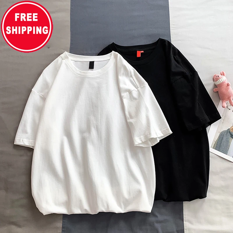 

New solid color short sleeved plus size men's t-shirts plain t-shirt