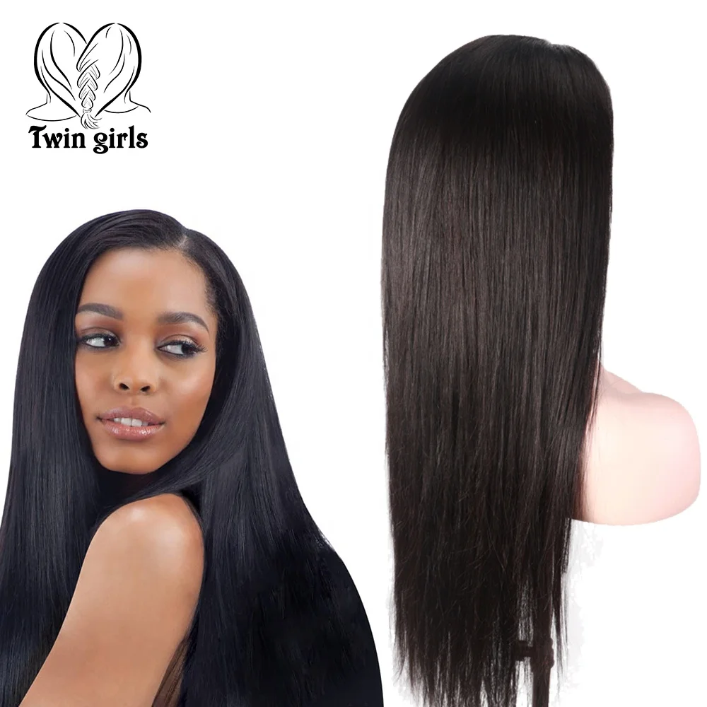 

best quality hot selling pre plucked glueless with combs 30inch straight frontal wigs lace front human hair, Natural color lace wig