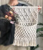 

Handmade 100% cotton envelpo hanging macrame pocket