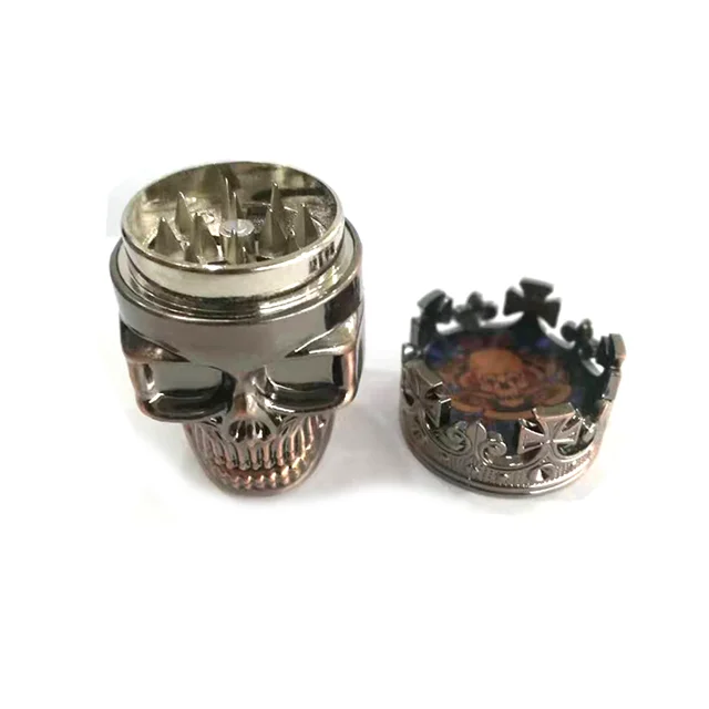 

Logo crown three layer smoke grinder accept plastic grinder machine