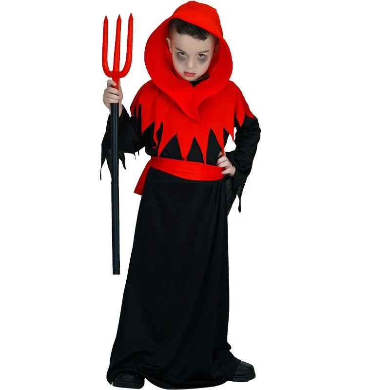 

Factory Directly Sales Devil Kids Costume Halloween Carnival Role Play Performance Clothing Party Fancy Dress For Boys