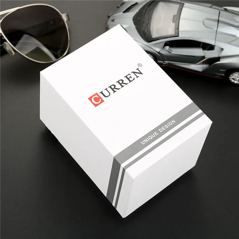 

Wholesale CURREN watches package good quality watch box white and black box gray box, White, black , gray