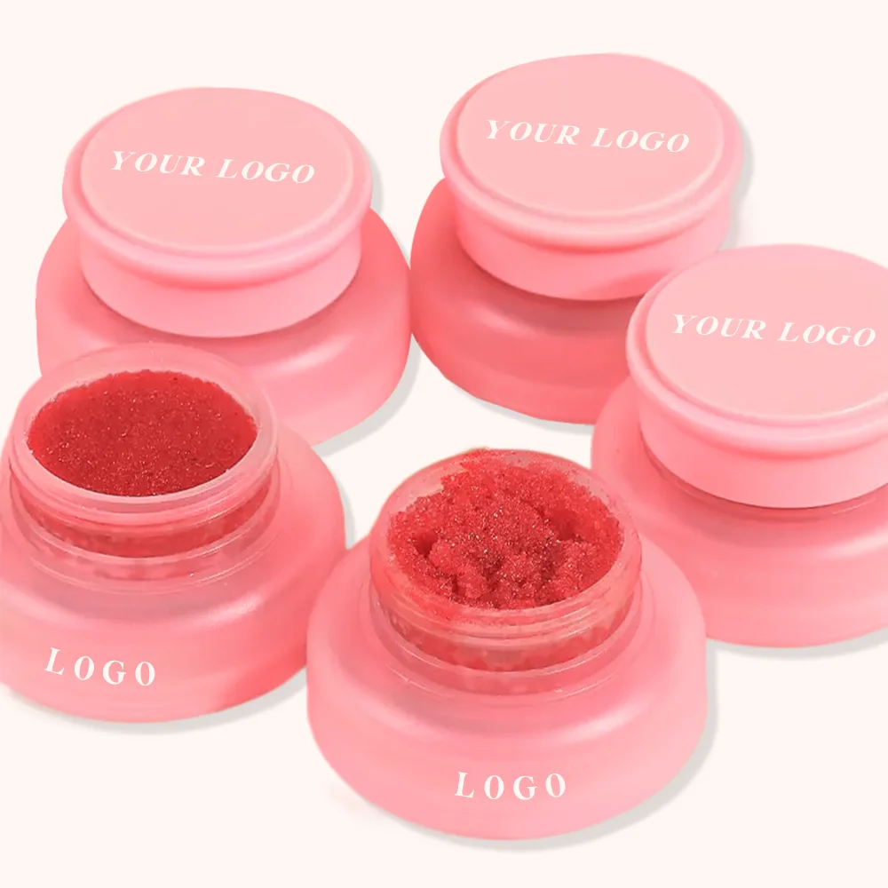 New Arrivals Private Label Lip Cleansing Scrub Organic Custom Logo Exfoliating Lip Scrub Vegan Strawberry Lip Scrub