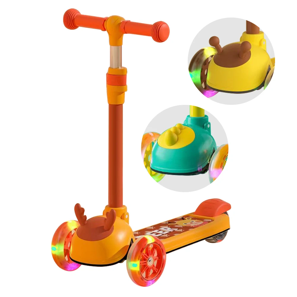 

factory wholesale new design cute shape 3 wheel kids kick scooter