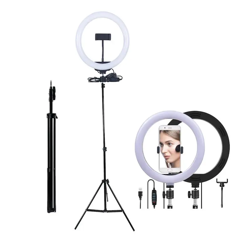 

Ring lamp led light ring 10 inch with tripod For Makeup Video Live Photo Studio