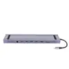 China Wholesale Multiport USB Hub 3.1 Type C to HD MI 4K Display with PD+ VGA +3.5mm Jack + RJ45 for Mac Thunderbolt 3