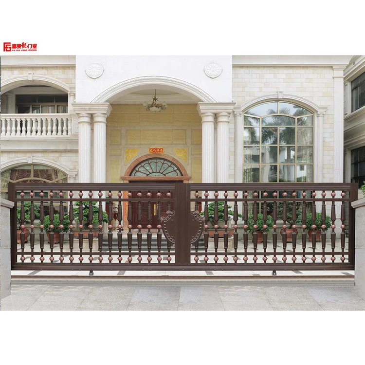 
Luxury villa electric sliding gate high quality house aluminum courtyard villa main gate FGL-L8080 