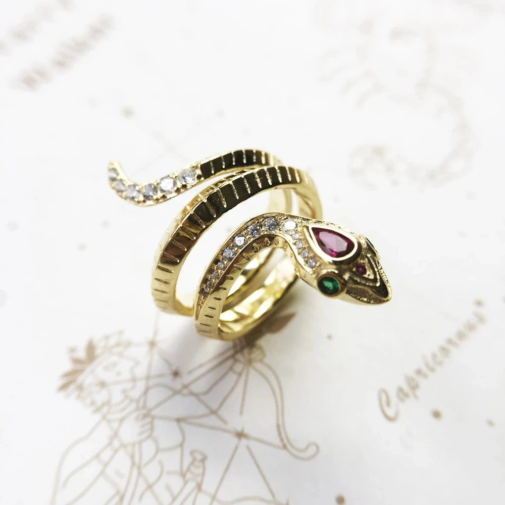 

2021 Summer Brand New Golden Snake Ring Fine Jewerly For Women, Gold