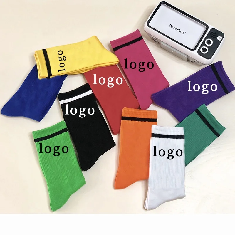 

2021 Latest Designer Socks Hot Colorful Compression Women Sports Socks Embroidery Custom, Customized