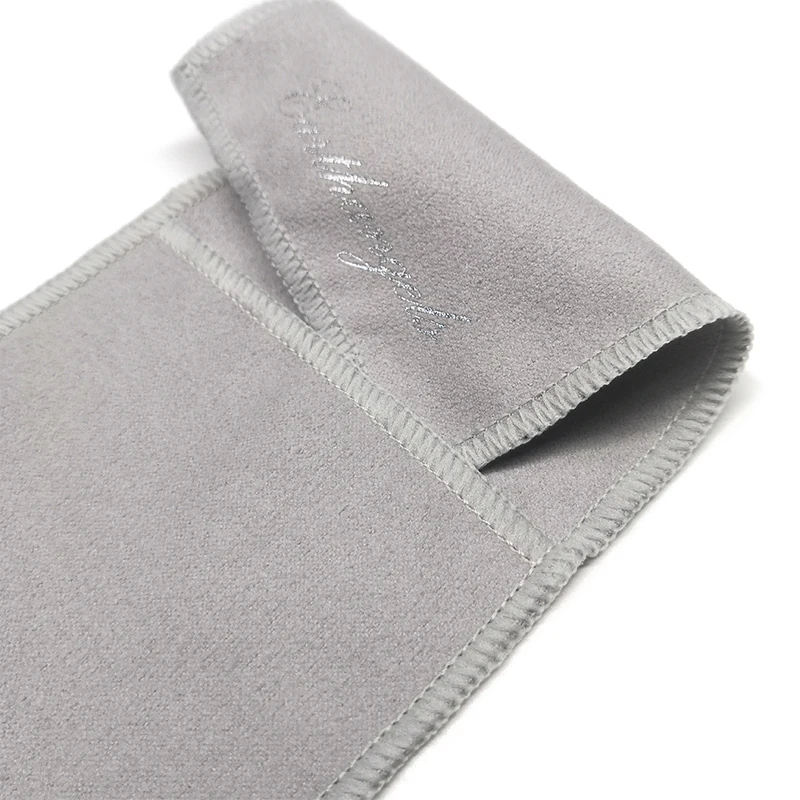 

Custom envelope double microfiber suede bag jewelry velvet grey pouch, Customized color