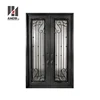 Interior Or Exterior Modern Design House gates, s Garden Security Frosted Tempered Glass Decorative Wrought Iron Door
